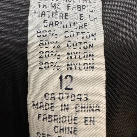 Rosanna Black High Rise Linen Cotton Cropped Pants Size 12 - Picture 9 of 12